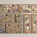Creative Corkboard Photo Wall With Various Layouts Decorated With Photos Cards And Notes