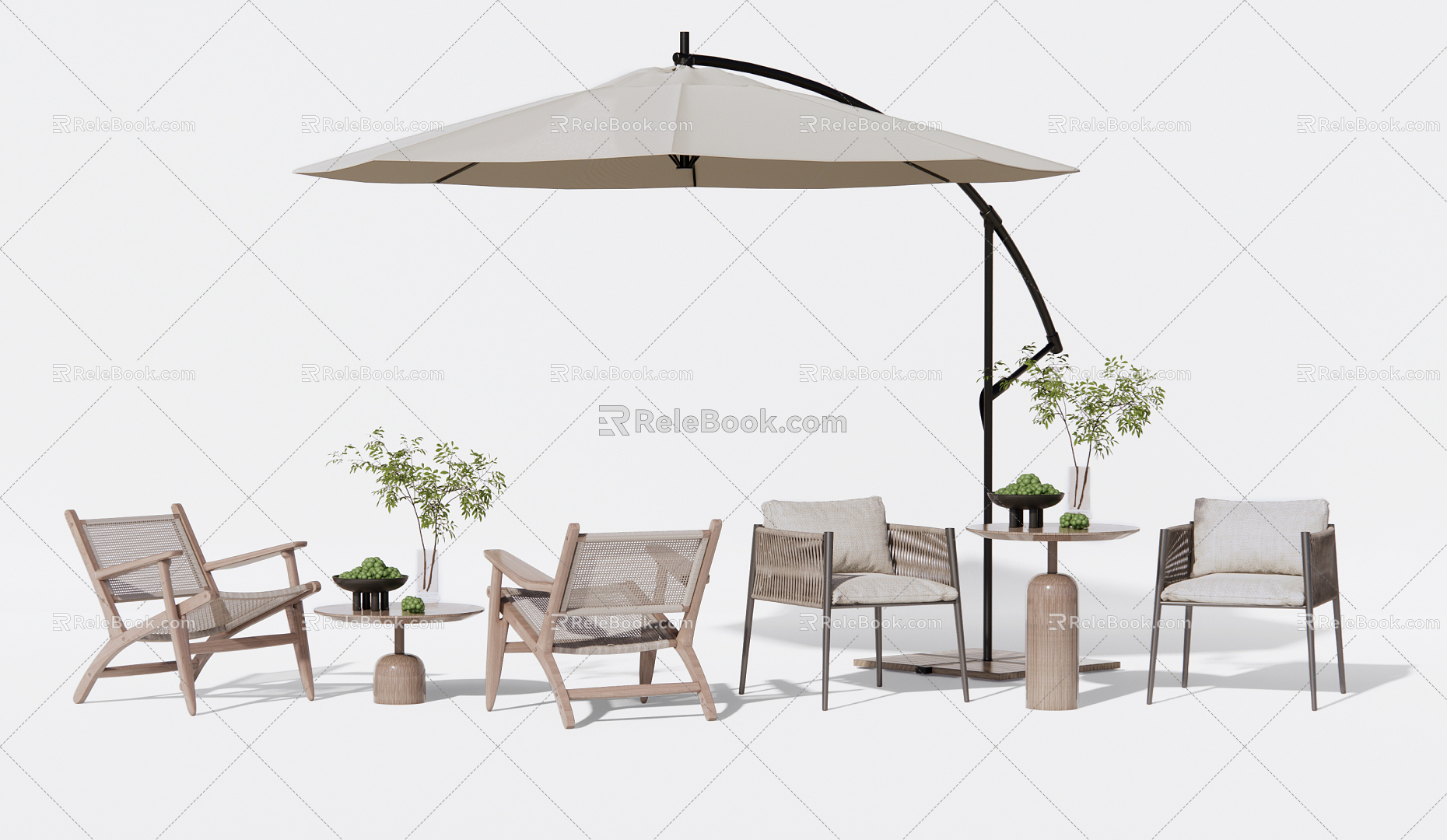 Modern Outdoor Table and Chair Outdoor Leisure Table and Chair model