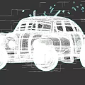 Weaponized Vintage Car Featuring Front Cannons And Battle Ready Design Elements