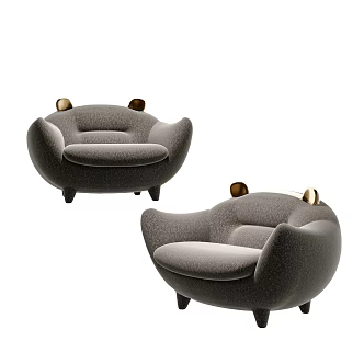 Modern Cartoon Panda Leisure Chair 3d model