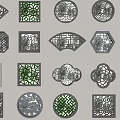 New Chinese Style Cut-out Window Cut-out Window Building Empty Window Grated Window Antique Leaking Window Landscape Wall Grated Window 3d model