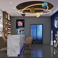 Spacious Well Lit Billiard Room Interior With Multiple Pool Tables Blue Carpet And Ceiling Lights