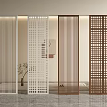 Modern Room Dividers With Different Patterns And Colors For Interior Design 3d model