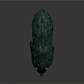Mystical Bear With Vibrant Green Fur And Black Glowing Patterns In Dark Setting