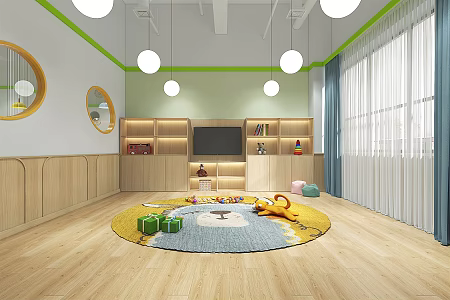 Modern Kindergarten Classroom 3d model