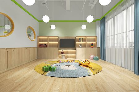 Modern Kindergarten Classroom 3d model