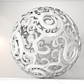 Modern Ornaments Ball Iron Ornaments 3d model