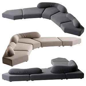 Modern Alien Multiplayer Corner Sofa Collection 3d model