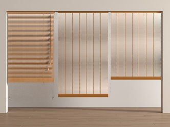 New Chinese-style Venetian Blinds Roller Blinds 3d model