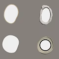 Stylish Decorative Mirrors With Unique Shapes Hanging On Light Colored Wall For Modern Decor