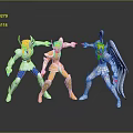 Anime Saint Seiya Action Figures in Gold Silver Blue Armor Poses