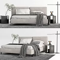 Modern Double Bedside Cabinet Floor Lamp 3d model