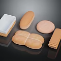 Assorted Bread Shapes in Woven Basket and White Container Including Sliced Loaves