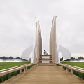 Modern viewing platform landscape small building landscape structure landscape device 3d model