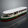 Modern Yacht Sailing by Speedboat 3d model