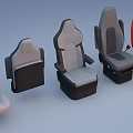 Various Modern Vehicle Seats With Different Colors And Upholstery Styles