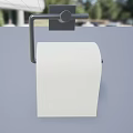 Modern Wall Mounted Toilet Paper Holder With White Roll For Bathroom Use