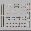 Various Metal Handles In Different Designs And Styles For Home Furniture Use