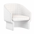 Grey Fabric Accent Chair with Armrests Modern Comfortable Minimalist Design