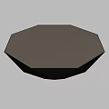 Modern Octagonal Coffee Table With Glass Top And Geometric Polygon Brown Gradient Base 3d model