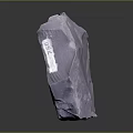 Purple Raw Stone With Natural Texture And Irregular Shape On Smooth Black Reflective Surface 3d model