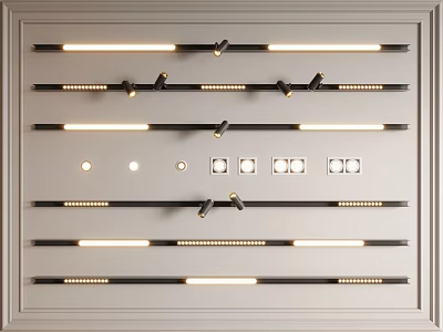 Various Downlights And Spotlights With Different Designs And Installation Features 3d model