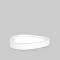 Modern White Round Ceiling Light with Sleek Minimalist Design and Smooth Surface