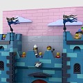 LEGO Toy Blocks Castle Monsters Fight Scene Medieval 3d model