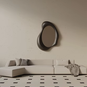 Modern three-seat sofa 3d model