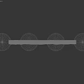 Modern Circular Wall Decor with Textured Metallic Surface Embossed Dark Design and Golden Accent Lines