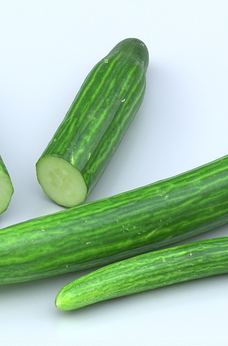 Cucumber Vegetable Fruit 3d model