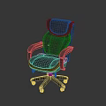 Modern Black Leather Office Chair With Armrests Swivel Base And Wheels