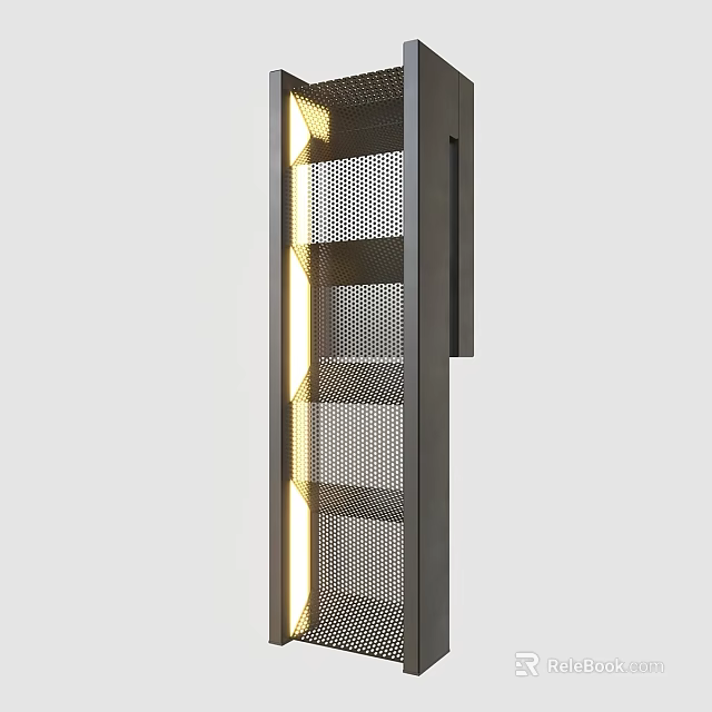 Modern Luxury Wall Lamp Design With Sleek Mesh Structure And Warm Light 3d model 