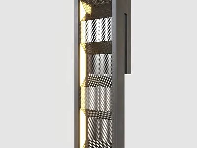 Modern Luxury Wall Lamp Design With Sleek Mesh Structure And Warm Light 3d model