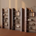 Rustic Wooden Shelves Displaying Books Decorative Vases In Cozy Room Interior