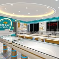 Modern Eyewear Store Interior With Glasses Frames Display And Optical Counters 3d model