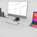 Modern Computer Devices Collection With Laptop Tablet Monitor Keyboard And Stylus