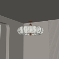 Middle Ancient Ceiling Lamp French Retro Ceiling Lamp French Retro Chandelier Log Wind Ceiling Lamp 3d model