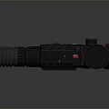 Professional Black Thermal Imaging Device With Long Cylindrical Lens And Red Stripe Accents
