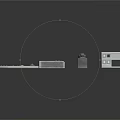 Metallic Electronic Control Panel Components With Knobs Buttons And Display Modules