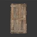 Three Wooden Crates In Various Sizes With Wooden Material And Metal Straps