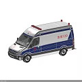 White And Blue Mercedes Ambulances With Red Emergency Lights And Emergency Service Markings