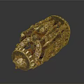Reddish Brown Handcrafted Decorative Piece With Intricate Carved Patterns And Hollowed Design