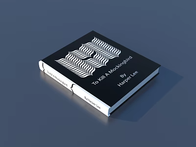 Black Cover Book With White Wavy Pattern To Whom I May Confess By Maya Lee 3d model