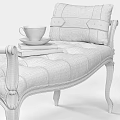 Beige Tufted Leather Sofa Bench With Dark Wooden Legs And Plaid Pillow
