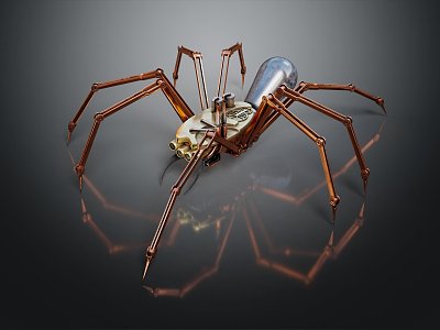 Modern Machine Spider Robot Cyber Spider Cyberpunk Spider Science Fiction Spider 3d model