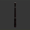 Red Recorder Musical Instrument With White Accents On Smooth Surface And Reflection