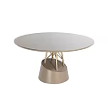 Italian Minimalist Dining Table Nordic Round Dining Table 3d model