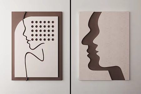Modern Wall Decoration Three-dimensional Decoration Hanging Painting 3d model
