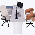 Modern Office Desk Boss Desk Computer Desk 3d model
